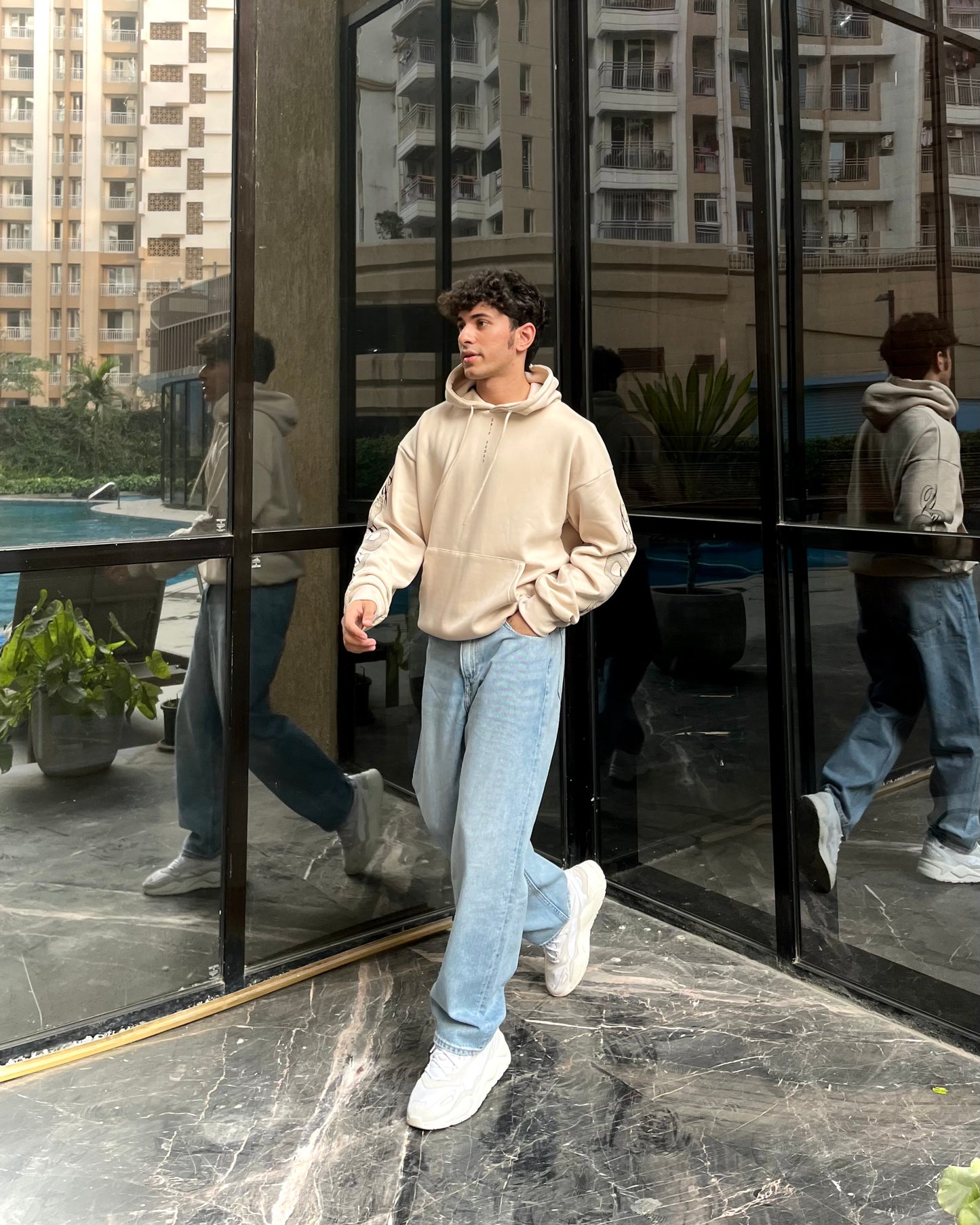 Serpent Hoodie - Beige