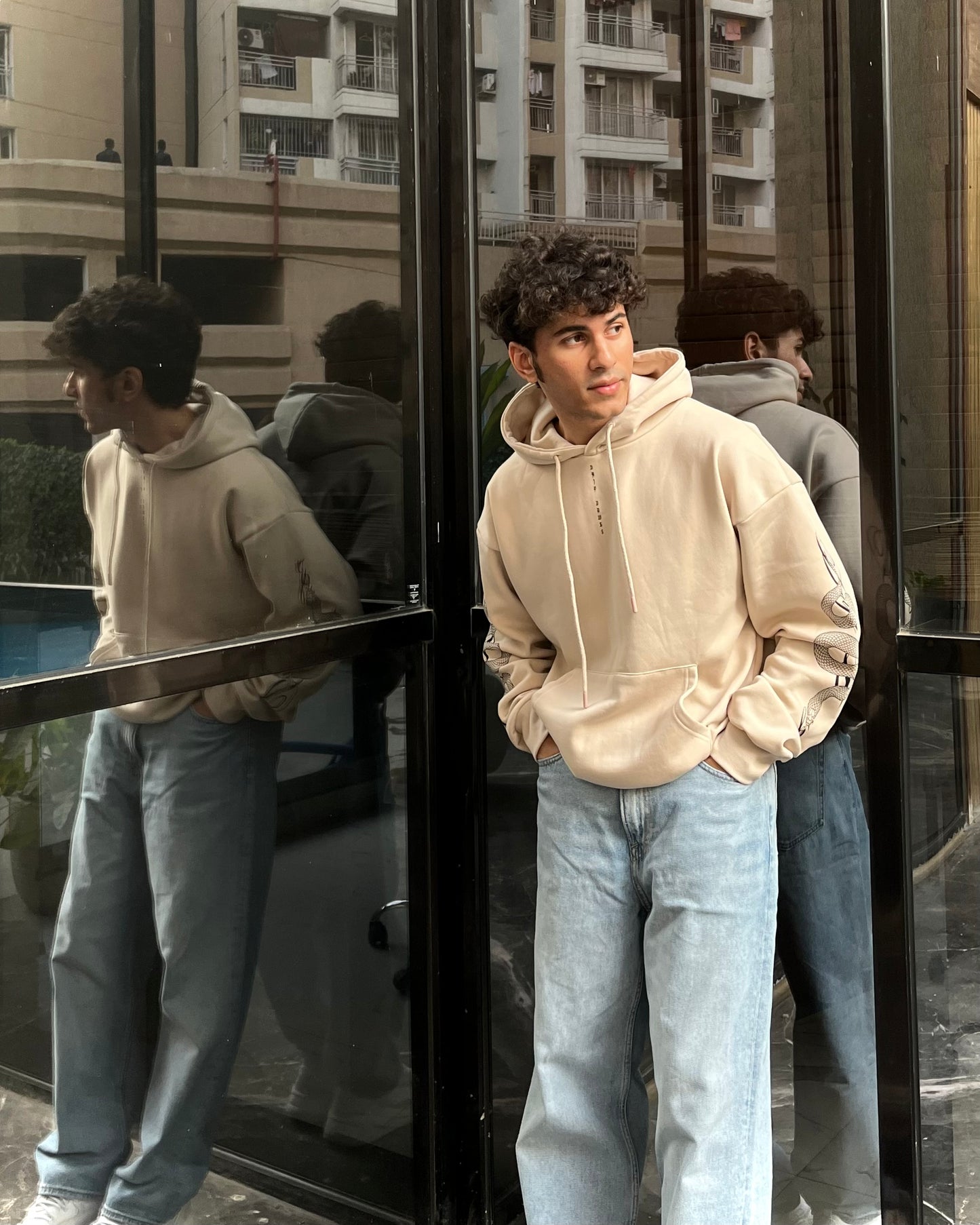 Serpent Hoodie - Beige